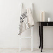 Couverture Sherpa Monogramme bleu turquoise 4 Mariage photo Collage (En situation)