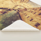 Couverture Sherpa Monogramme. Canal à Venise en Italie. Europe. (3/4)