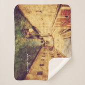 Couverture Sherpa Monogramme. Canal à Venise en Italie. Europe. (Devant)