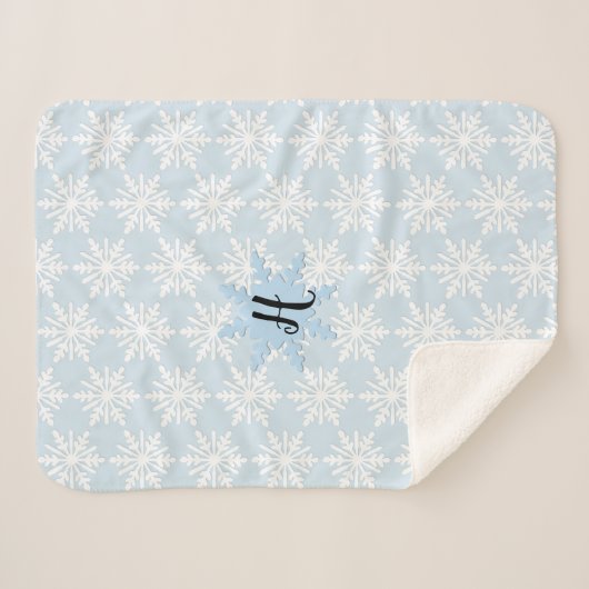 Couverture Sherpa Monogramme de bébé confortable Sherpa Blanket (Devant (Horizontal))