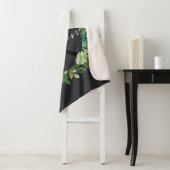 Couverture Sherpa MONOGRAMME DE COULEUR D'EAU DU cool SUCCULENT WREA (En situation)