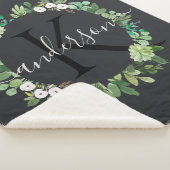 Couverture Sherpa MONOGRAMME DE COULEUR D'EAU DU cool SUCCULENT WREA (3/4)