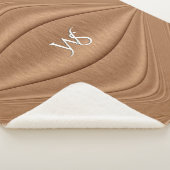 Couverture Sherpa Monogramme de cuivre brossé (3/4)