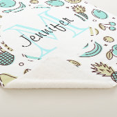 Couverture Sherpa Monogramme de dessin de la ligne d'été Motif de fr (3/4)