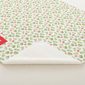 Couverture Sherpa Monogramme de feuilles de palmier tropical moderne (3/4)