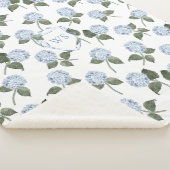 Couverture Sherpa Monogramme de Fleur de Hortensia (3/4)