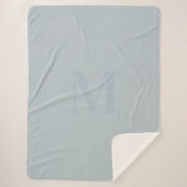 Couverture Sherpa Monogramme de fond Sherpa Blanche (Devant)