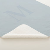 Couverture Sherpa Monogramme de fond Sherpa Blanche (3/4)