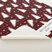 Couverture Sherpa monogramme de la forêt de pin rouge (3/4)