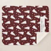 Couverture Sherpa monogramme de la forêt de pin rouge (Devant (Horizontal))