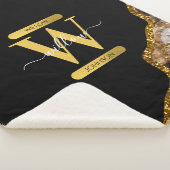 Couverture Sherpa Monogramme de la Parties scintillant de la géode d (3/4)