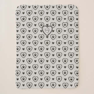 Couverture Sherpa Monogramme de mariage gothique jusqu'à la mort noi
