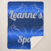 Couverture Sherpa Monogramme en métal brossé et Parties scintillant (Devant)