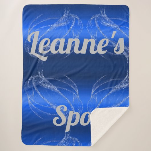 Couverture Sherpa Monogramme en métal brossé et Parties scintillant (Devant)