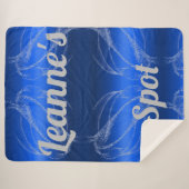 Couverture Sherpa Monogramme en métal brossé et Parties scintillant (Devant (Horizontal))