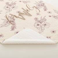 monogramme floral de pochoir de crème moderne