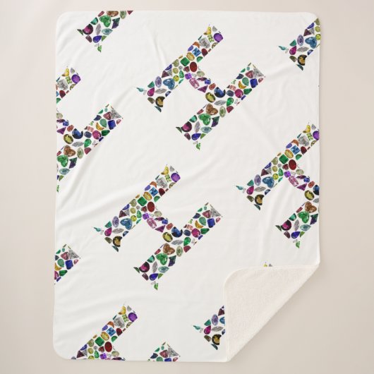 Couverture Sherpa Monogramme H (Devant)