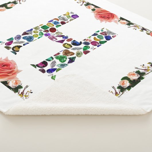 Couverture Sherpa Monogramme H (3/4)