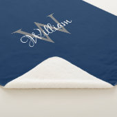 Couverture Sherpa Monogramme initial personnalisé (3/4)