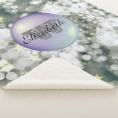 Couverture Sherpa Monogramme minimalisme Glittery Arrière - plan (3/4)