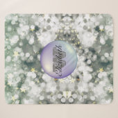 Couverture Sherpa Monogramme minimalisme Glittery Arrière - plan (Devant (Horizontal))