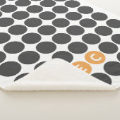 Couverture Sherpa Monogramme moderne (3/4)