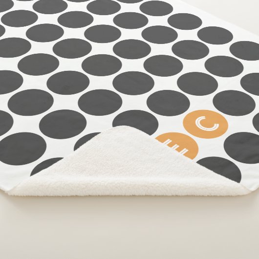 Couverture Sherpa Monogramme moderne (3/4)