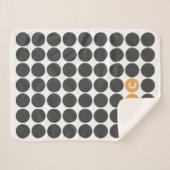 Couverture Sherpa Monogramme moderne (Devant (Horizontal))