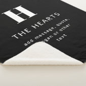 Couverture Sherpa Monogramme moderne modifiable Nom et message | Noi (3/4)