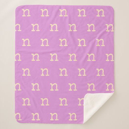 Couverture Sherpa Monogramme moderne personnalisé Première machine à (Devant)