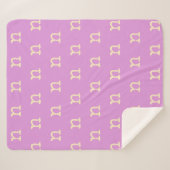 Couverture Sherpa Monogramme moderne personnalisé Première machine à (Devant (Horizontal))