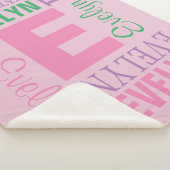 Couverture Sherpa Monogramme Nom Pink Baby Girl Personnalisé (3/4)