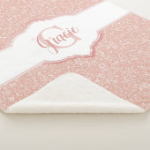 Couverture Sherpa Monogramme Parties scintillant rose (3/4)