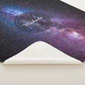 Couverture Sherpa Monogramme personnalisable à voie lactée (3/4)