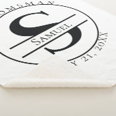 Couverture Sherpa Monogramme personnalisé (3/4)