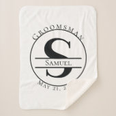 Couverture Sherpa Monogramme personnalisé (Devant)