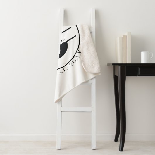 Couverture Sherpa Monogramme personnalisé (En situation)