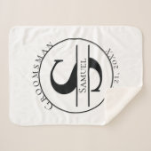 Couverture Sherpa Monogramme personnalisé (Devant (Horizontal))