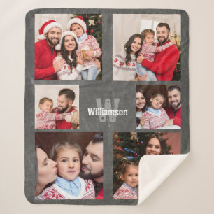 Couverture Sherpa Monogramme photo-collage russe Tableau de bord mod