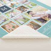 Couverture Sherpa Monogramme photo couleur Arrière - plan modifiable (3/4)