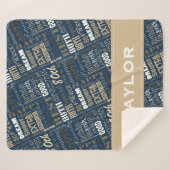 Couverture Sherpa Monogramme photo spéciale 80e anniversaire de la f (Devant (Horizontal))