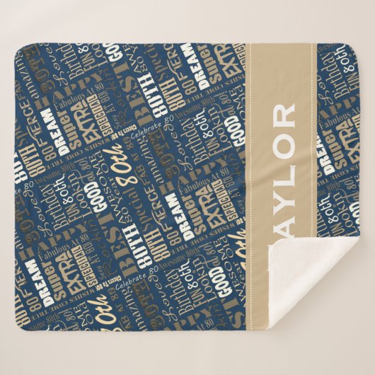 Couverture Sherpa Monogramme photo spéciale 80e anniversaire de la f (Devant (Horizontal))