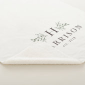 Couverture Sherpa monogramme rustique (3/4)