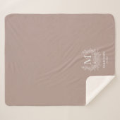 Couverture Sherpa Monogramme rustique personnalisé initial (Devant (Horizontal))