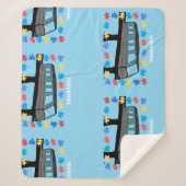 Couverture Sherpa Monorail train car coaster autism puzzle (Devant)