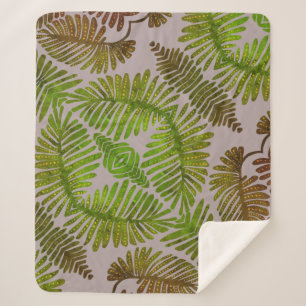 Couverture Sherpa Monstera