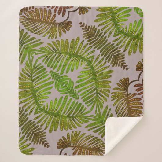 Couverture Sherpa Monstera (Devant)