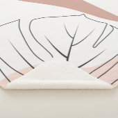 Couverture Sherpa Monstera minimaliste (3/4)