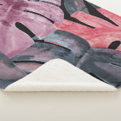 Couverture Sherpa Monstère monochrome : Aquarelle Motif tropical. (3/4)