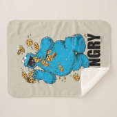 Couverture Sherpa Monstre Cookies Rétro | (Devant (Horizontal))